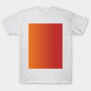 Brilliant Colors: Orange Transforms to Red T-Shirt